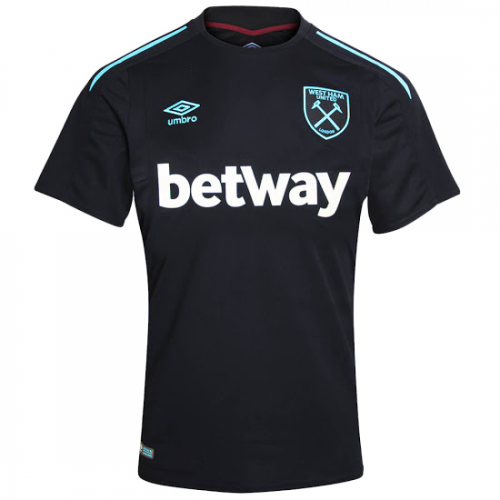 2017-18 West Ham United Black Away Soccer Jersey Shirt